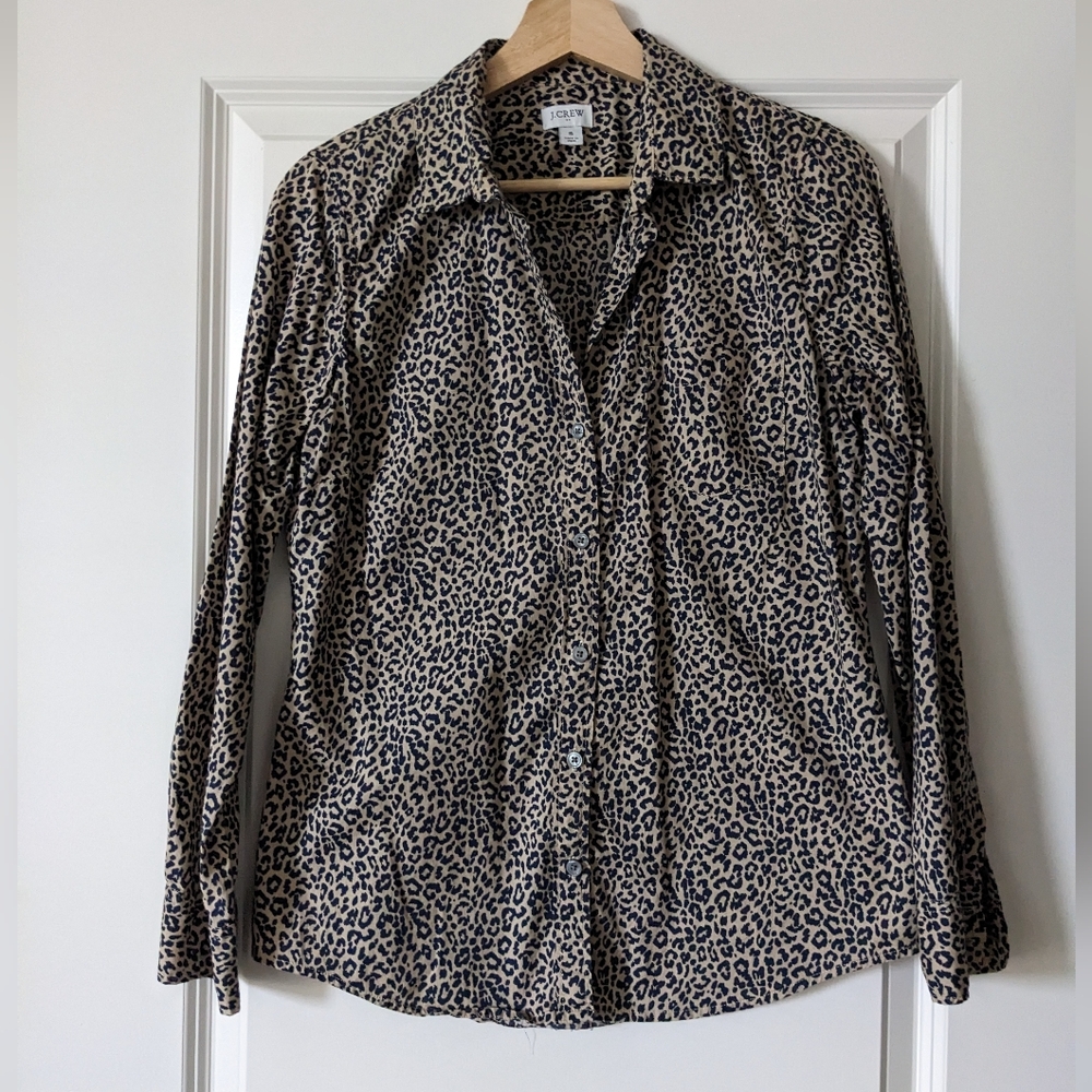 J.Crew Leopard Print Blouse